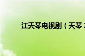 江天琴电视剧（天琴 2013年江秀佳导演电影）