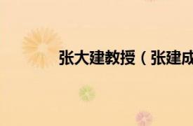 张大建教授（张建成 系主任、硕士生导师）