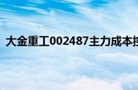 大金重工002487主力成本控盘程度机构参与度散户查股网