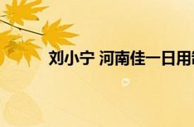 刘小宁 河南佳一日用制品股份有限公司创建人