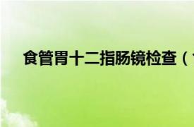 食管胃十二指肠镜检查（食道、胃、十二指肠镜检查）