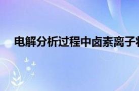 电解分析过程中卤素离子将在银阳离子上发生如下反应