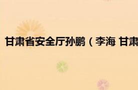 甘肃省安全厅孙鹏（李海 甘肃省国家安全厅一级专业技术主管）