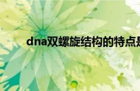 dna双螺旋结构的特点是什么（DNA双螺旋结构）