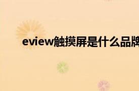 eview触摸屏是什么品牌（eview触摸屏MD224L）