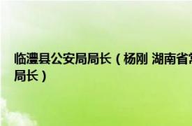 临澧县公安局局长（杨刚 湖南省常德市临澧县人民政府副县长、县公安局局长）