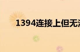 1394连接上但无法上网（1394连接）