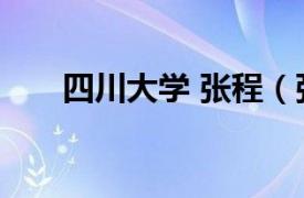 四川大学 张程（张骥 四川大学教授）