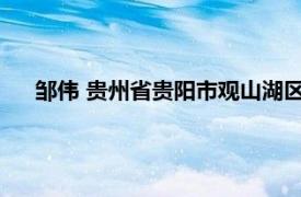 邹伟 贵州省贵阳市观山湖区世纪城街道办事处副主任 挂职