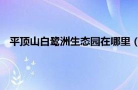 平顶山白鹭洲生态园在哪里（白鹭洲 河南省平顶山市白鹭洲）