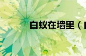 白蚁在墙里（白蚁：隔墙有眼）