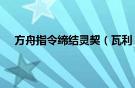 方舟指令缔结灵契（瓦利 游戏《方舟指令》中的誓灵）