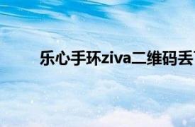 乐心手环ziva二维码丢了怎么办（乐心手环ziva）