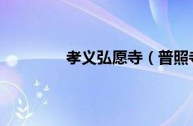 孝义弘愿寺（普照寺 山西省孝义市寺庙）