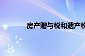 房产赠与税和遗产税哪个高（房产赠与税）