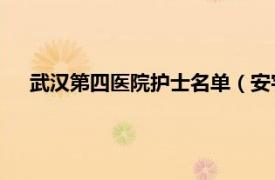 武汉第四医院护士名单（安宇 湖北省武汉市第四医院护士）