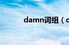 damn词组（damn 英语单词）