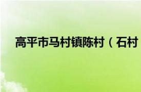 高平市马村镇陈村（石村 山西省高平市陈区镇下辖村）