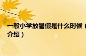 一般小学放暑假是什么时候（小学什么时候放暑假相关内容简介介绍）