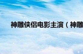 神雕侠侣电影主演（神雕侠侣 2021年徐克执导电影）