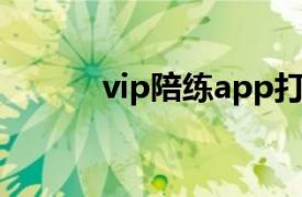 vip陪练app打不开（VIP陪练）