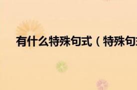 有什么特殊句式（特殊句式有哪些相关内容简介介绍）