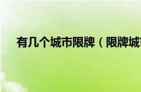 有几个城市限牌（限牌城市有哪些相关内容简介介绍）