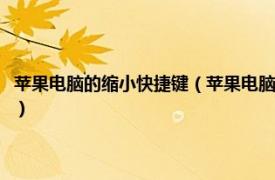 苹果电脑的缩小快捷键（苹果电脑放大缩小快捷键是什么相关内容简介介绍）