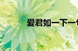 爱君如一下一句（爱君无反顾）