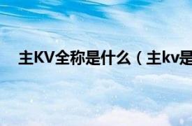 主KV全称是什么（主kv是什么意思相关内容简介介绍）