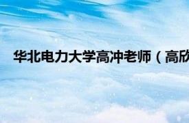 华北电力大学高冲老师（高欣 华北电力大学数理学院副教授）