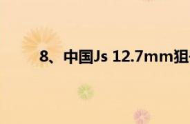 8、中国Js 12.7mm狙击步枪（js12.7狙击步枪）