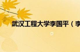 武汉工程大学李国平（李志国 武汉工程大学副教授）