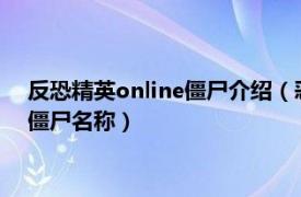 反恐精英online僵尸介绍（恶魔猎手 《反恐精英Online》中的僵尸名称）