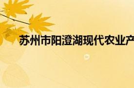 苏州市阳澄湖现代农业产业园特种水产养殖有限公司