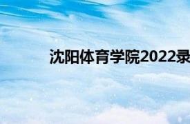 沈阳体育学院2022录取名单（沈阳体育学院）