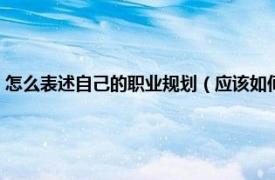 怎么表述自己的职业规划（应该如何说自己的职业规划相关内容简介介绍）