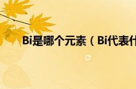 Bi是哪个元素（Bi代表什么元素相关内容简介介绍）