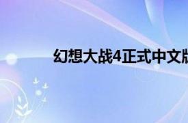 幻想大战4正式中文版下载（幻想大战V1.3）