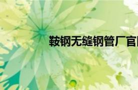 鞍钢无缝钢管厂官网（鞍钢无缝钢管厂）