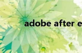 adobe after effects是什么软件