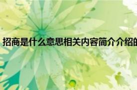 招商是什么意思相关内容简介介绍的（招商是什么意思相关内容简介介绍）