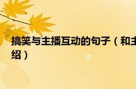 搞笑与主播互动的句子（和主播聊天的搞笑句子相关内容简介介绍）