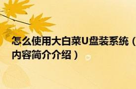 怎么使用大白菜U盘装系统（怎么用大白菜u盘装win7系统相关内容简介介绍）