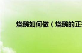 烧鹅如何做（烧鹅的正宗做法相关内容简介介绍）