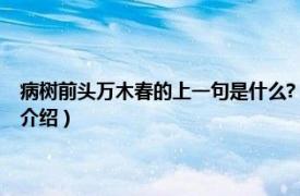 病树前头万木春的上一句是什么?（病树前头万木春的上一句相关内容简介介绍）