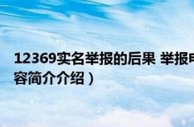 12369实名举报的后果 举报电话（12369实名举报的后果相关内容简介介绍）