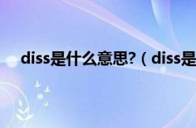 diss是什么意思?（diss是什么意思相关内容简介介绍）