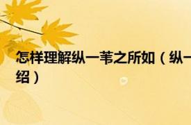 怎样理解纵一苇之所如（纵一苇之所如的之意思相关内容简介介绍）