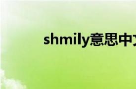 shmily意思中文翻译（shmily）